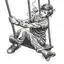 Emotional swing tattoo design idea