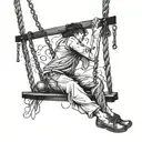 Emotional swing tattoo design idea