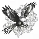 soaring eagle and thunderbird  tattoo design idea