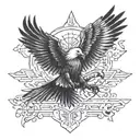 soaring eagle and thunderbird  tattoo design idea