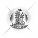 Engineer Castle tattoo design idea
