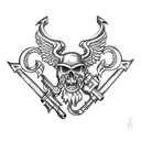 Marine Corps Emblem with Engineer Castle tattoo design idea