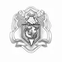  Engineer Castle with Marine Corps Emblem tattoo design idea
