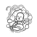 newborn tattoo design idea