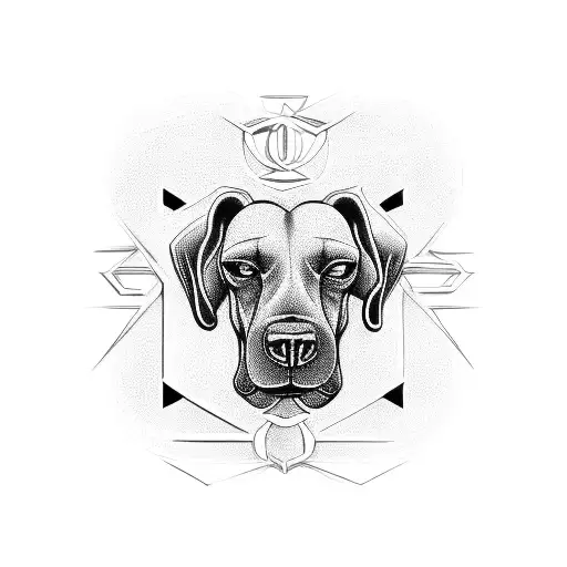 Cabeza de rhodesian tattoo design idea
