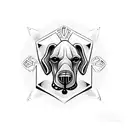 Cabeza de rhodesian tattoo design idea