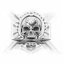 memento mori tattoo design idea