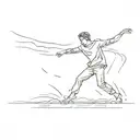 man dancing in the rain tattoo design idea