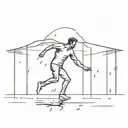 man dancing in the rain tattoo design idea
