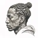 Travis scott tattoo design idea