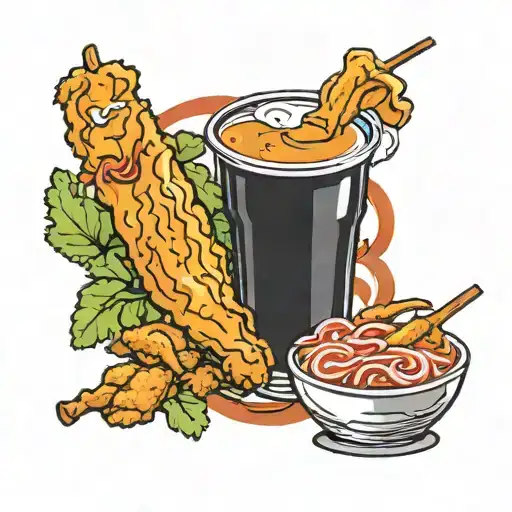 raising canes chicken tenders tattoo design idea