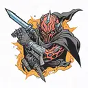 death maul Star Wars tattoo design idea