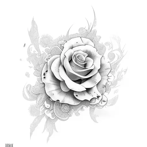 flores color tattoo design idea