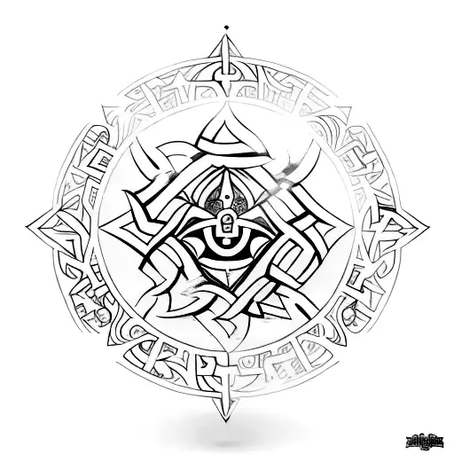 Gladiator shield with Hebrew writing on it tattoo design idea