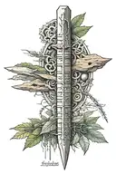 Ogham Writing for "Respice Findem" tattoo design idea