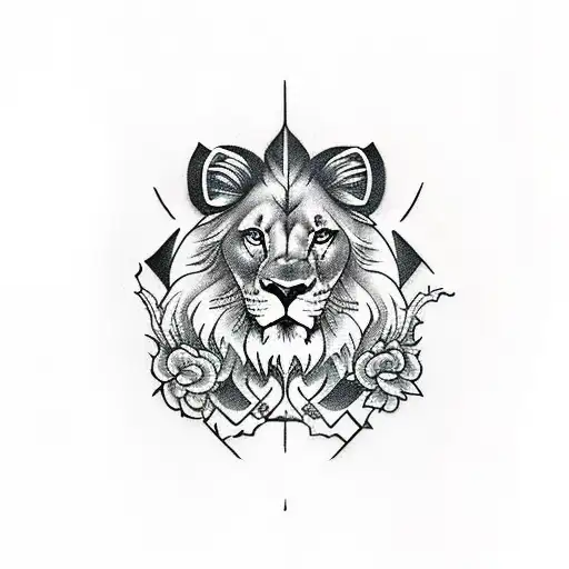 An apple transforming into a gaming console with lion paws as controllers tattoo design idea