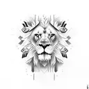 An apple transforming into a gaming console with lion paws as controllers tattoo design idea