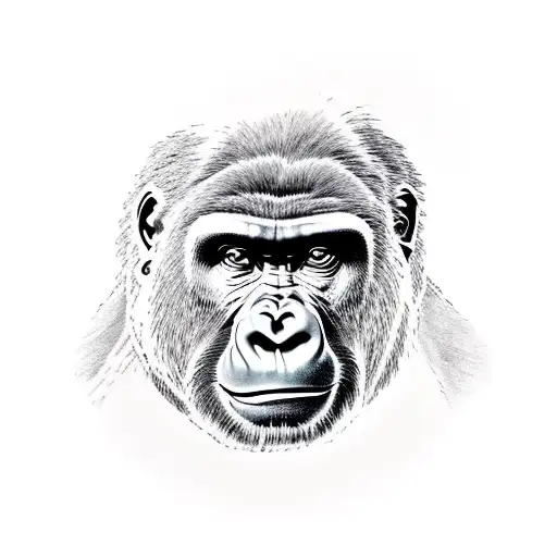 gorilla and percussion tattoo design idea