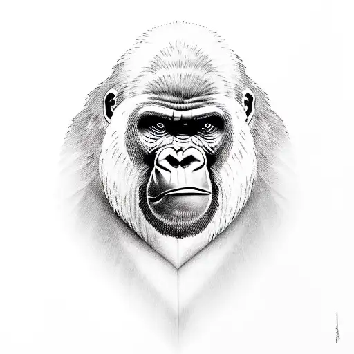 gorilla percussion drums tattoo design idea