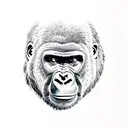 gorilla and percussion tattoo design idea