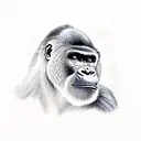 gorilla and percussion tattoo design idea