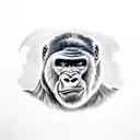 gorilla percussion drums tattoo design idea