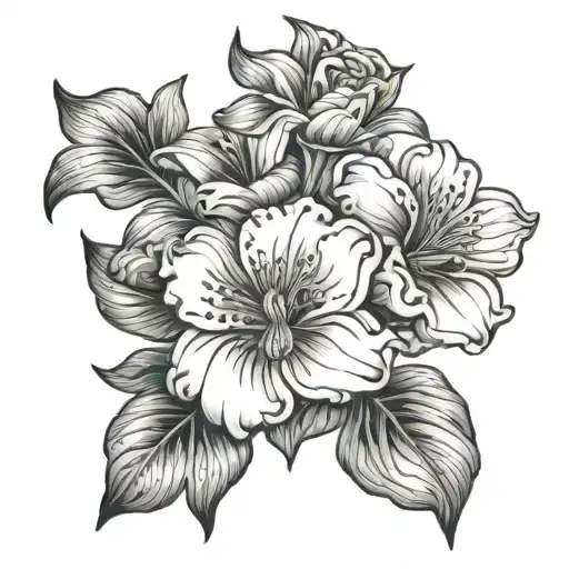 2004 Leo flowers  tattoo design idea