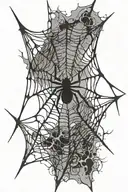 Spider Web tattoo design idea