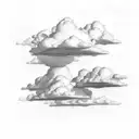 clouds around a cross tattoo design idea