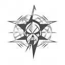 lightning storm tattoo design idea