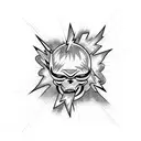 lightning storm tattoo design idea