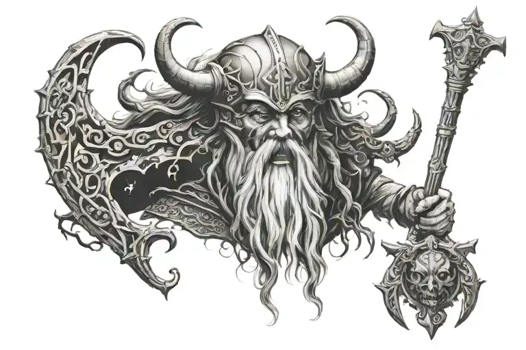Odin tattoo design idea