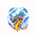 lightning dragon tattoo design idea