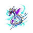 lightning dragon tattoo design idea