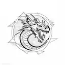 lightning dragon tattoo design idea