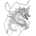 lightning dragon tattoo design idea