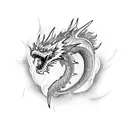 lightning dragon tattoo design idea