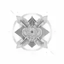 Abstract geometric pattern inspired by police sirens tattoo design idea