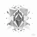 Abstract geometric pattern inspired by police sirens tattoo design idea