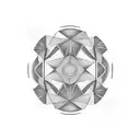 Abstract geometric pattern inspired by police sirens tattoo design idea