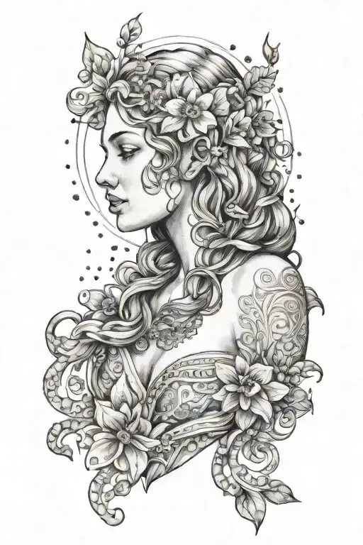 Aphrodite tattoo design idea