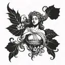 Aphrodite tattoo design idea