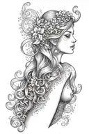 Aphrodite tattoo design idea