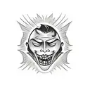 Vampire with garlic tattoo design idea