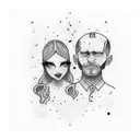 brother and sister tattoo to unite them forever to be together at all times. shows 2 opposite character types. displays  tattoo design idea