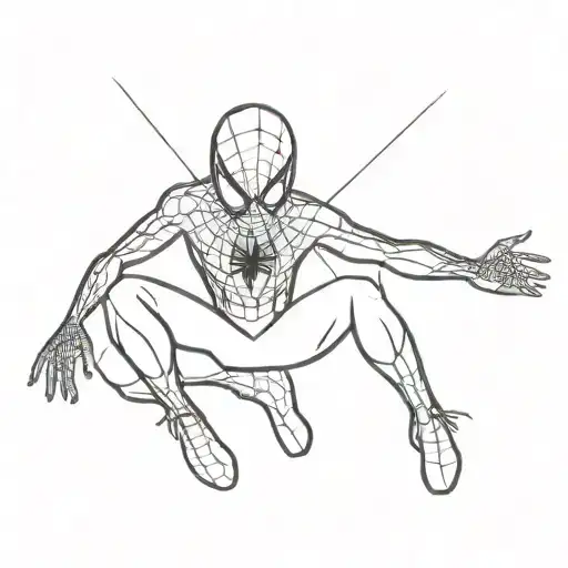 Miles Morales tattoo in minimalist style tattoo design idea