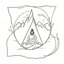 Persistence wanderer traveler  Love hermit mountain see shiva tattoo design idea