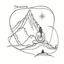 Persistence wanderer traveler  Love hermit mountain see shiva tattoo design idea