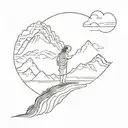 A wanderer who is persistent and hardworking  ,believes in shiva , finds joy in sea and mountains and nature.  tattoo design idea