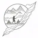 A wanderer who is persistent and hardworking  ,believes in shiva , finds joy in sea and mountains and nature.  tattoo design idea